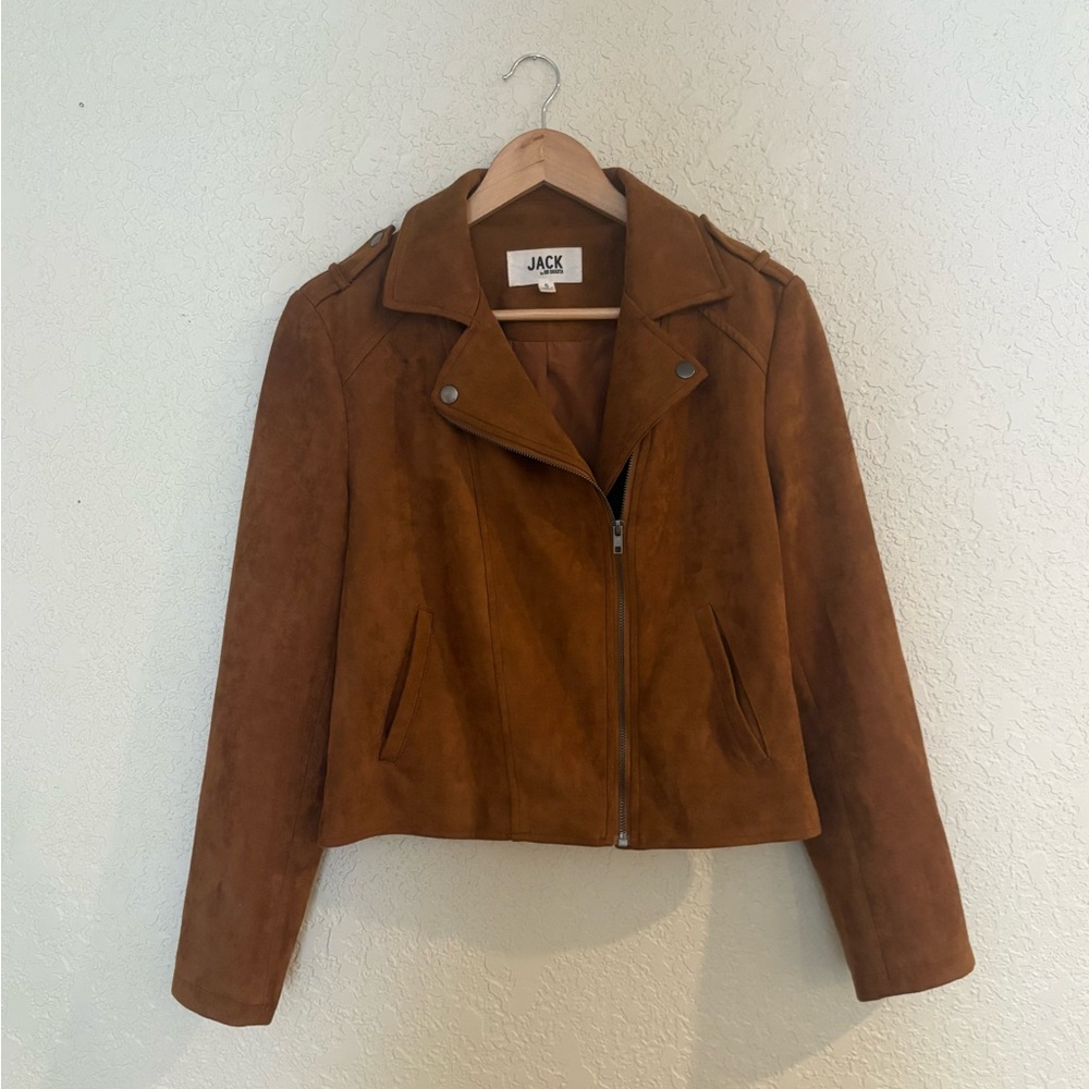 BB Dakota Brown Leather Jacket Motorcycle Style